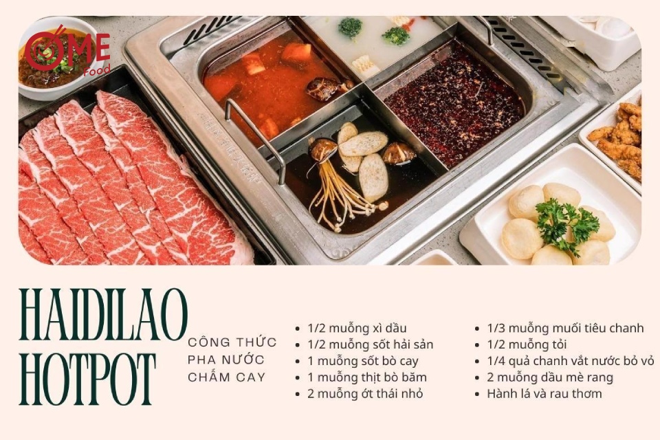 cách pha nước chấm haidilao