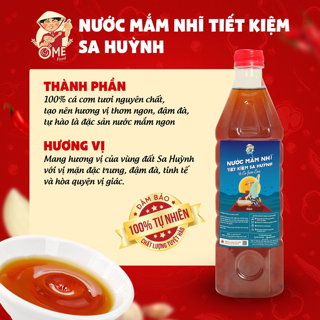 Mắm nhỉ Sa Huỳnh - Nhãn xanh - 900ml