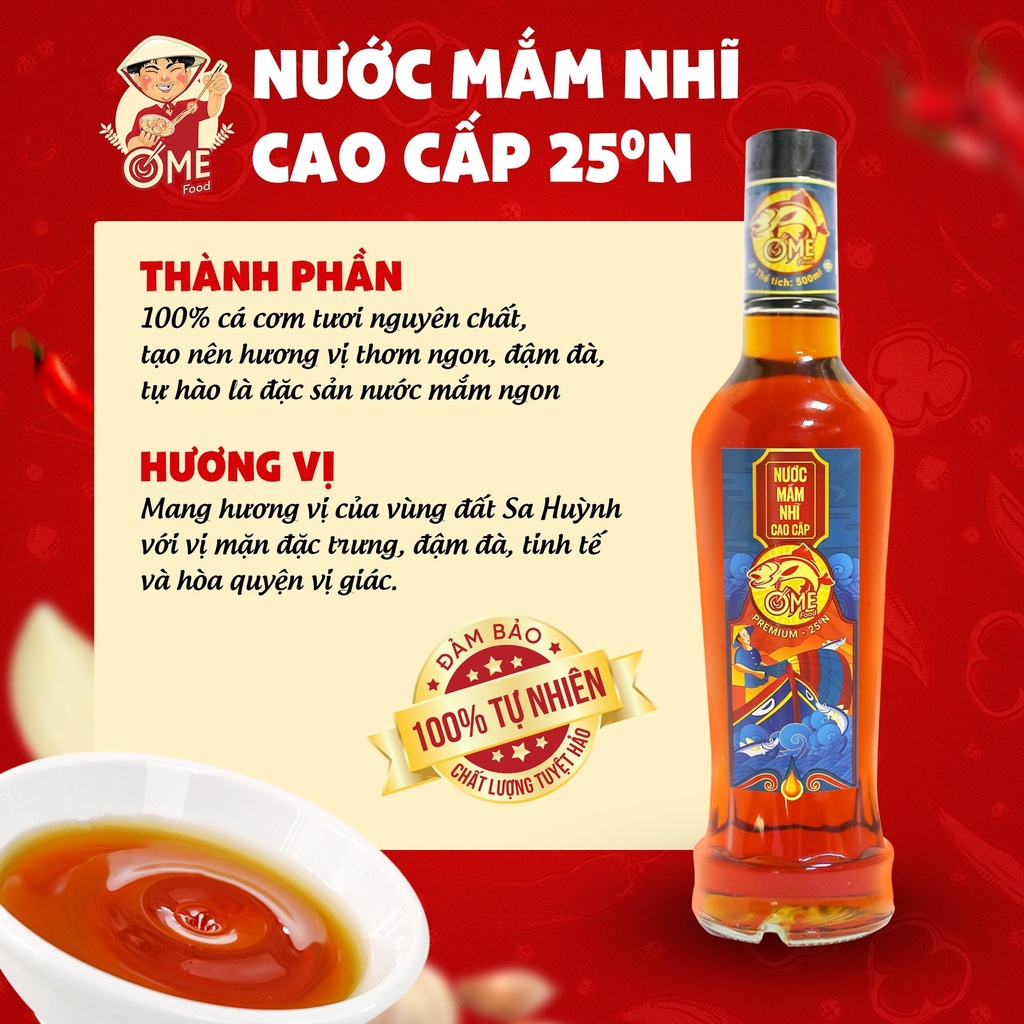 Nước mắm nhĩ cao cấp 25 N - 500ml